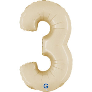 Number 3 Satin Cream 14inc