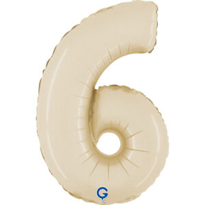 Number 6 Satin Cream 14inc
