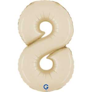Number 8 Satin Cream 14inc