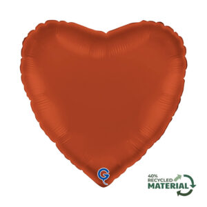 Heart 18inc Satin Brick Red