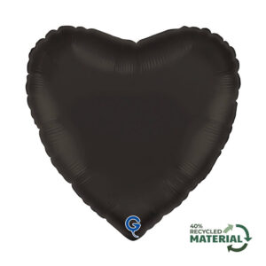 Heart 18inc Satin Fumé Black