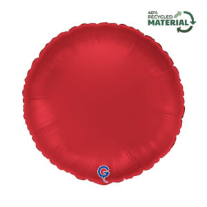 Round 18inc Satin Rubin Red