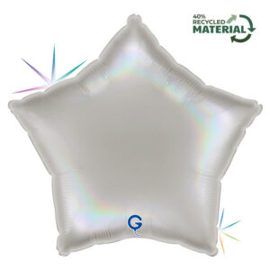 Star 18inc Rainbow Holographic Platinum Pure