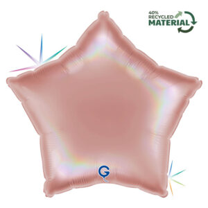 Star 18inc Rainbow Holographic Platinum Rosè