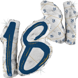 Marble Mate Numbers 18 Blue