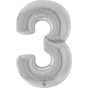 Number 3 Silver 64inc