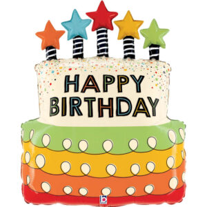Candles Stars BDay Cake