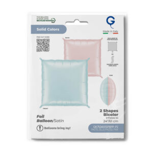 Deco-Bicolor Squares Satin Pastel Blue & Pastel Pink