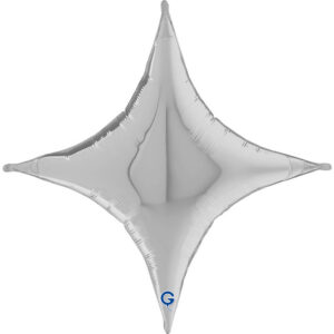 Deco-Concave Cross Silver 30"
