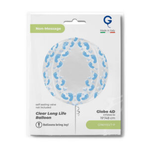 Globe 19inc Transparent Blue Footprint 4D - NO VALVE