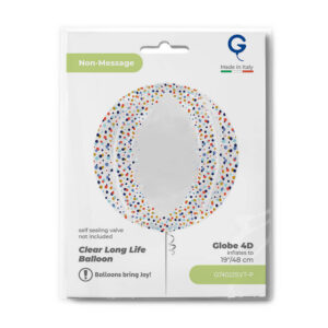 Globe 19inc Transparent Confetti 4D - NO VALVE