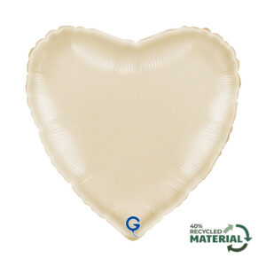 Heart 18inc Satin Cream