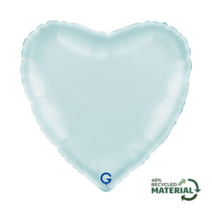 Heart 18inc Satin Pastel Blue
