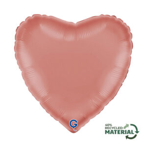 Heart 18inc Satin Rose Gold