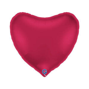 Heart 36inc Satin Cherry