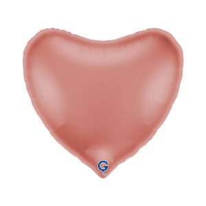 Heart 36inc Satin Rose Gold