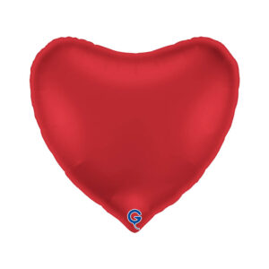 Heart 36inc Satin Rubin Red