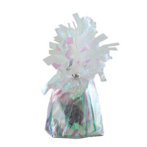 Iridescent Foil Balloon Weight with Tag (doos 72)