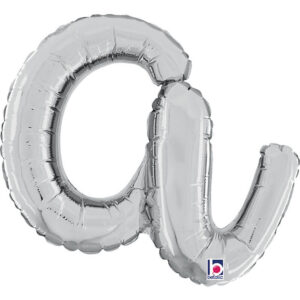 Letter A Script Silver