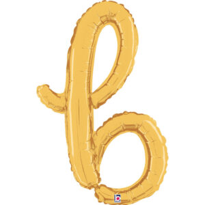 Letter B Script Gold