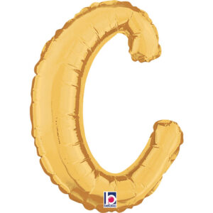 Letter C Script Gold