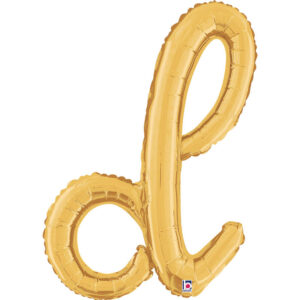 Letter D Script Gold
