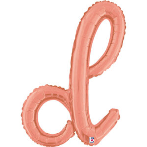 Letter D Script Rose Gold