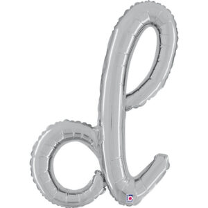 Letter D Script Silver