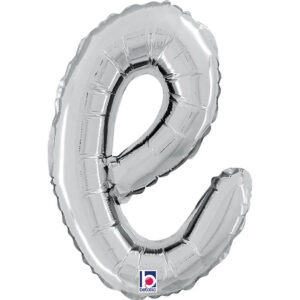 Letter E Script Silver