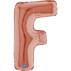 Letter F Rose Gold 14inc