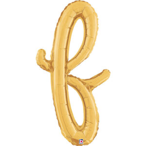 Letter F Script Gold