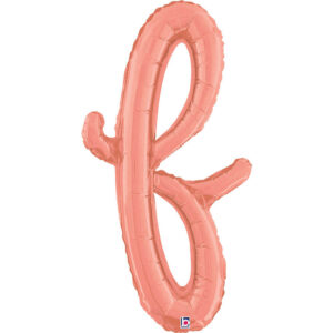 Letter F Script Rose Gold