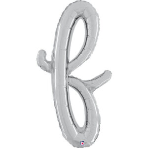 Letter F Script Silver