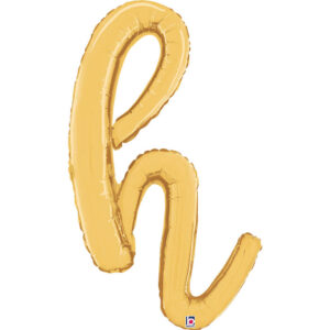 Letter H Script Gold