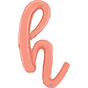 Letter H Script Rose Gold