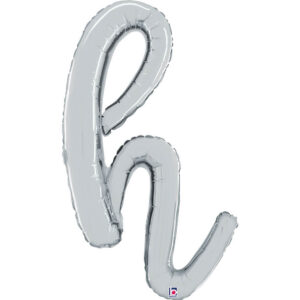 Letter H Script Silver