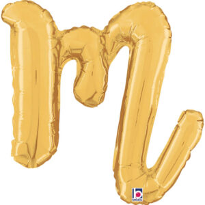 Letter M Script Gold