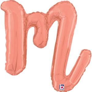 Letter M Script Rose Gold
