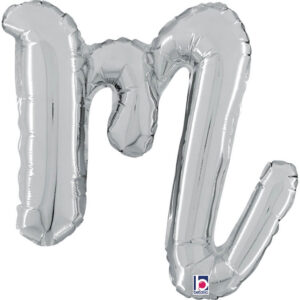 Letter M Script Silver
