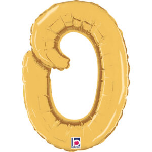 Letter O Script Gold