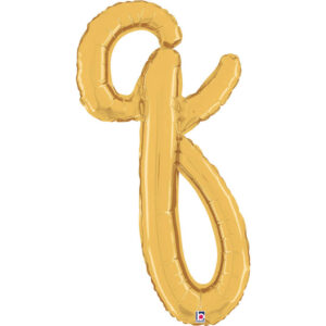 Letter Q Script Gold