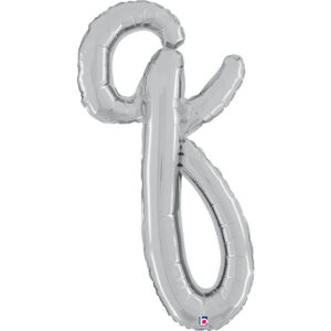 Letter Q Script Silver