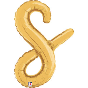 Letter S Script Gold
