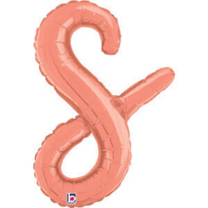 Letter S Script Rose Gold