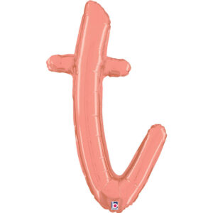 Letter T Script Rose Gold