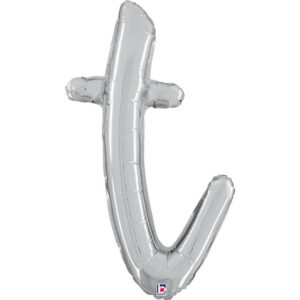 Letter T Script Silver
