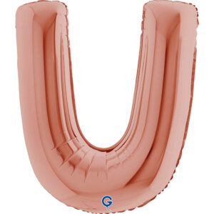 Letter U Rose Gold 40inc