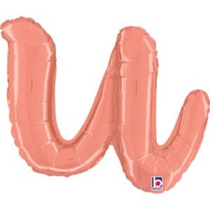 Letter U Script Rose Gold