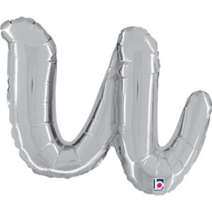 Letter U Script Silver