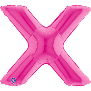 Letter X Fuxia 14inc